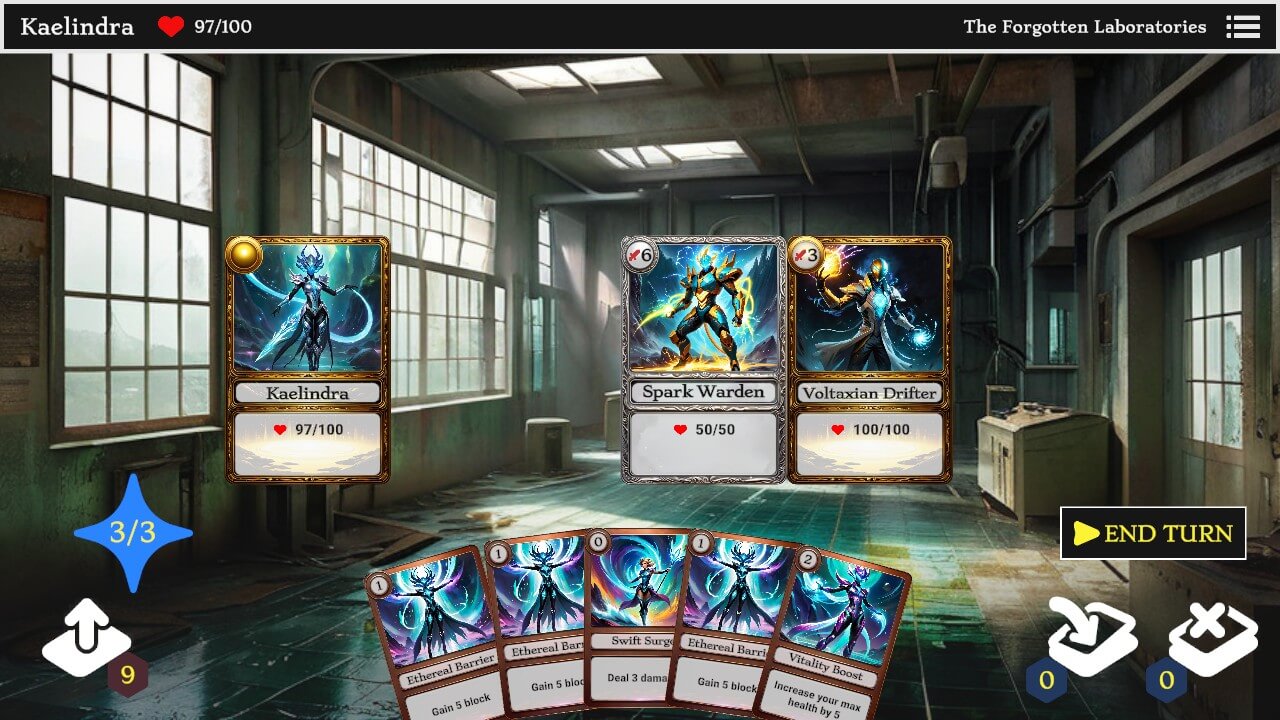 Screenshot of research project